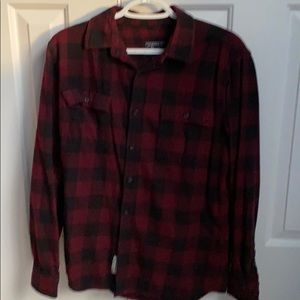 BASS Red and Black Flannel Mens S